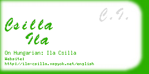 csilla ila business card